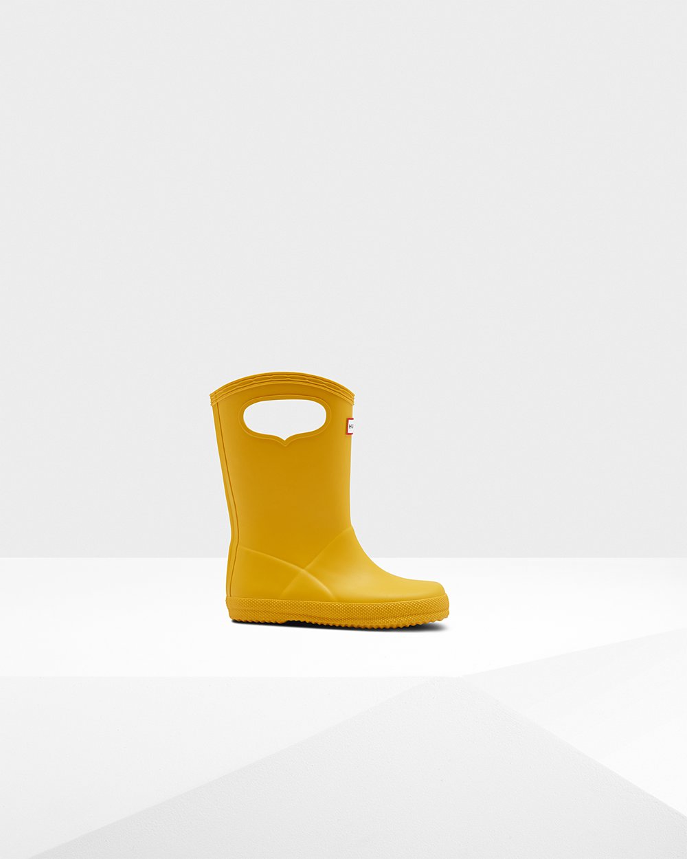 Bottes de Pluie Hunter Original First Classic Grab Handle Enfant Jaune IAXLBNT-83